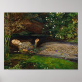 John Everett Millais - Ophelia Poster (Voorkant)