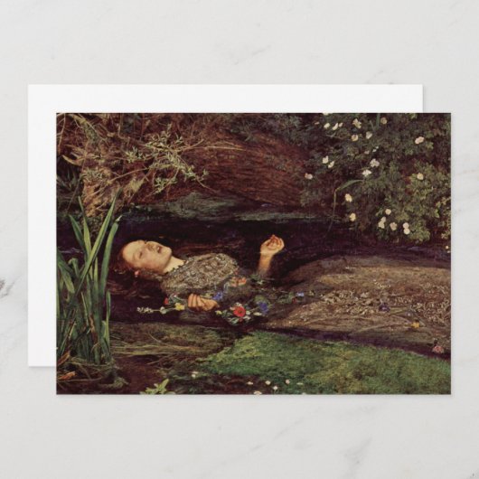 John Everett Millais Ophelia Uitnodigingen (Voorkant / Achterkant)