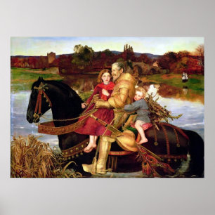 John Everett Sir Isumbras bij de Ford Poster