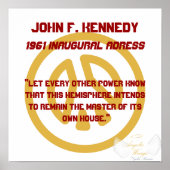 John F, Kennedy 1961 Inaugural A ddress-Customize Poster (Voorkant)