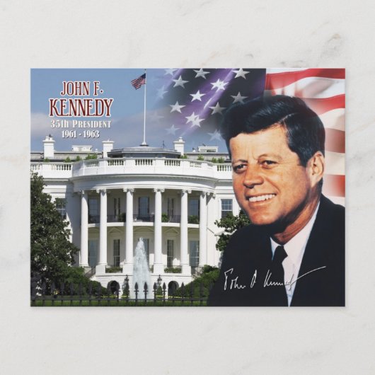 John F. Kennedy - 35ste President van de VS Briefkaart (Voorkant)