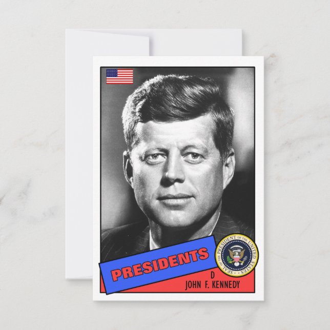 John F. Kennedy Baseball Card (Voorkant)