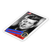 John F. Kennedy Baseball Card Magneet (Linkerzijde)