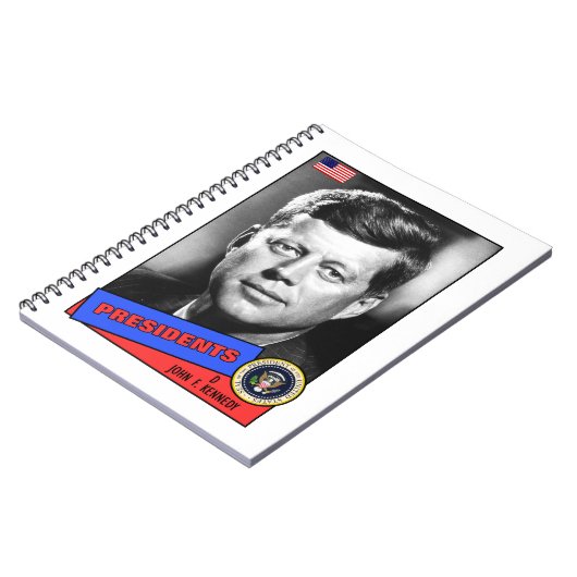 John F. Kennedy Baseball Card Notitieboek (Linkerzijde)