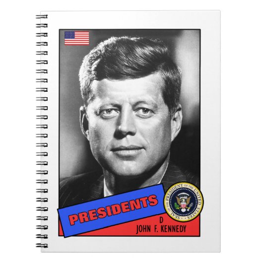 John F. Kennedy Baseball Card Notitieboek (Voorkant)