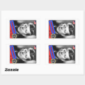 John F. Kennedy Baseball Card Rechthoekige Sticker (Vel)