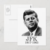 John F. Kennedy Briefkaart (Voorkant / Achterkant)