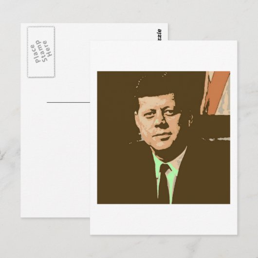 John F Kennedy Briefkaart (Voorkant / Achterkant)