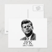 John F. Kennedy Briefkaart (Voorkant / Achterkant)