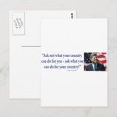 John F Kennedy Briefkaart (Voorkant / Achterkant)