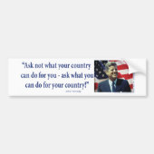 John F Kennedy Bumpersticker (Voorkant)