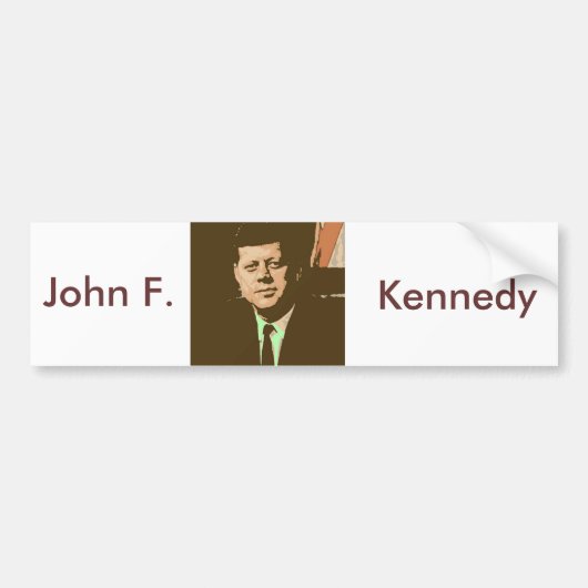 John F Kennedy Bumpersticker (Voorkant)