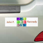 John F Kennedy Bumpersticker (Op auto)