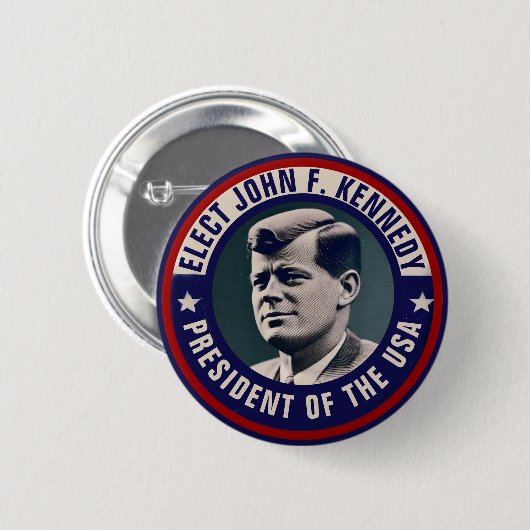 John F. Kennedy Campaign Button (Voorkant /achterkant)