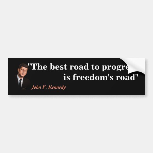 John F. Kennedy citaat over vrijheid Bumpersticker (Voorkant)