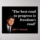 John F. Kennedy citaat over vrijheid Poster (Voorkant)