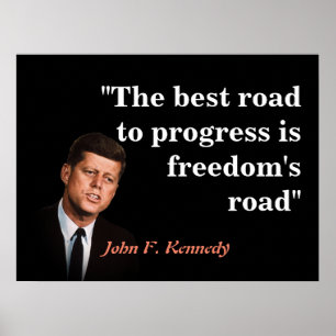 John F. Kennedy citaat over vrijheid Poster
