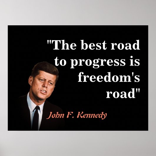 John F. Kennedy citaat over vrijheid Poster (Voorkant)