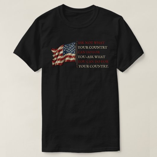 John F. Kennedy citaat T-shirt (Design voorkant)