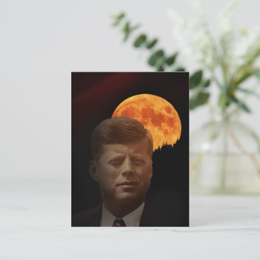 John F. Kennedy en de rode maan Briefkaart (Staand voorkant)