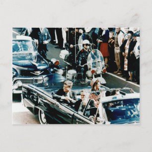 John F Kennedy en Jackie in de Motorcade Dallas Briefkaart