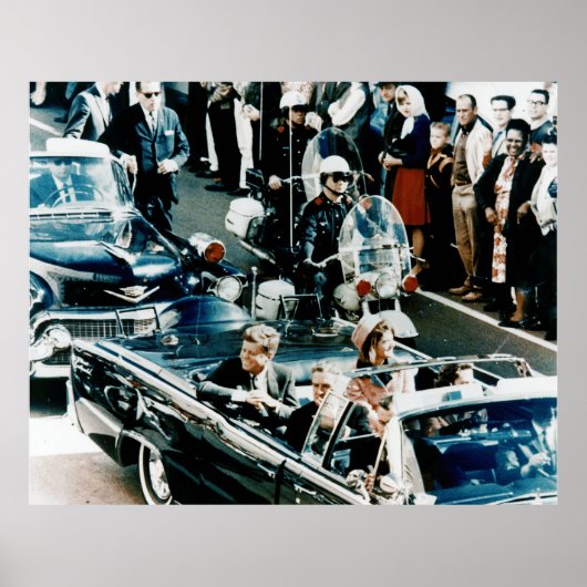 John F Kennedy en Jackie in de Motorcade Dallas Poster (Voorkant)