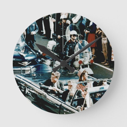 John F Kennedy en Jackie in de Motorcade Dallas Ronde Klok (Voorkant)