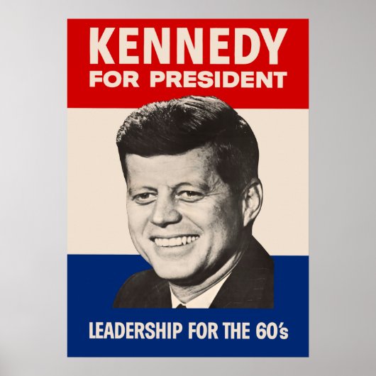 John F. Kennedy for President JFK Campaign Poster (Voorkant)