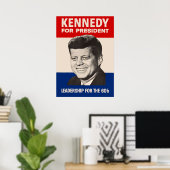 John F. Kennedy for President JFK Campaign Poster (Thuiskantoor)