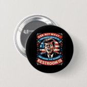 John F. Kennedy Grappig Patriottisch Toilet Meme 4 Ronde Button 5,7 Cm (Voorkant /achterkant)