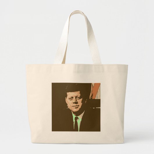 John F Kennedy Grote Tote Bag (Voorkant)