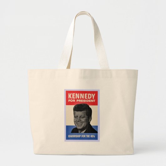John F Kennedy Grote Tote Bag (Voorkant)