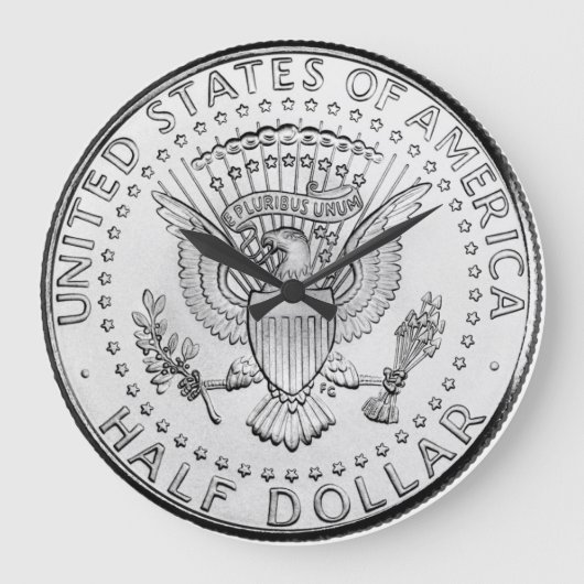 John F. Kennedy Half-Dollar Grote Klok (Voorkant)