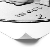 John F. Kennedy Half-Dollar Poster (Hoek)