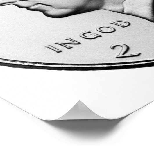 John F. Kennedy Half-Dollar Poster (Hoek)