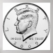 John F. Kennedy Half-Dollar Poster (Voorkant)