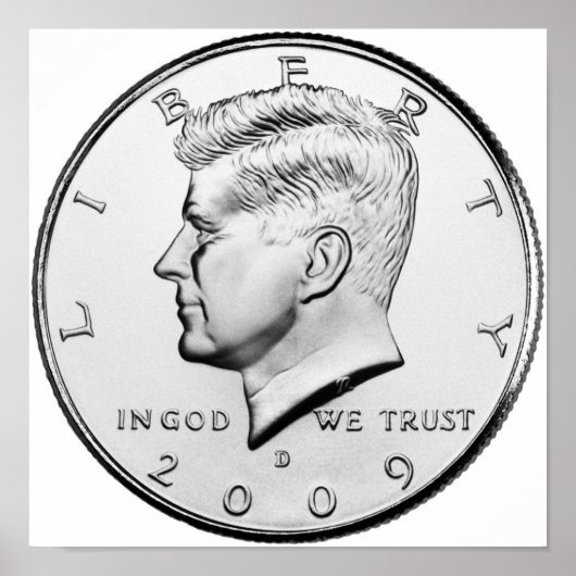 John F. Kennedy Half-Dollar Poster (Voorkant)