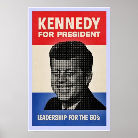 John F Kennedy halve toon poster (Voorkant)