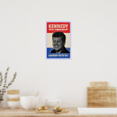 John F Kennedy halve toon poster (Keuken)