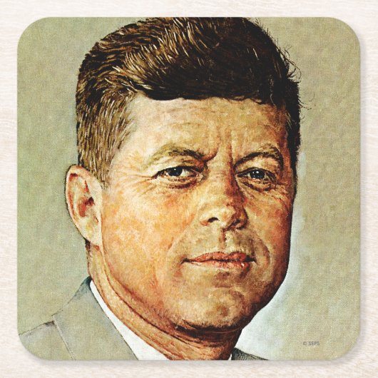 John F. Kennedy IN MEMORIAM 2 Kartonnen Onderzetters (Voorkant)