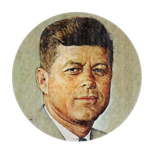 John F. Kennedy in MEMORIAM 2 Snijplank (Voorkant)