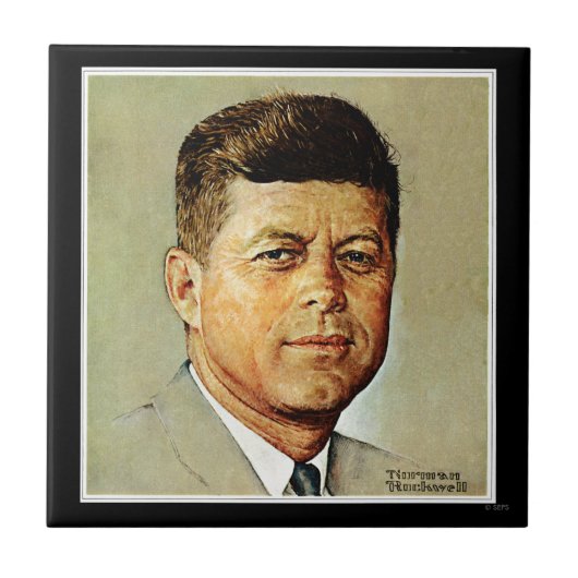 John F. Kennedy in MEMORIAM 2 Tegeltje (Voorkant)