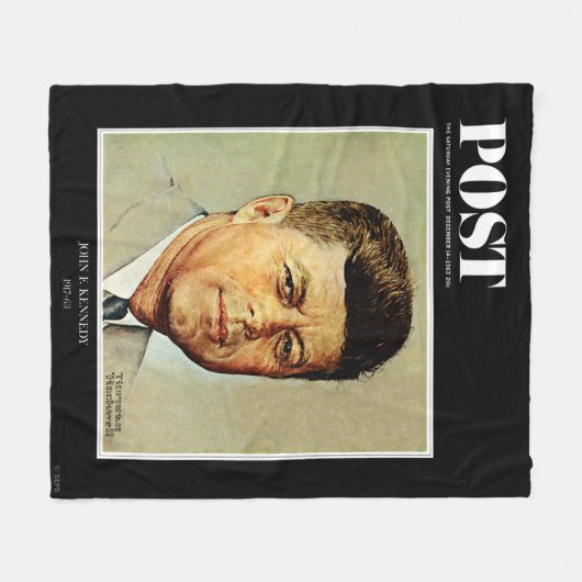 John F. Kennedy in MEMORIAM Fleece Deken (Voorkant (Horizontaal))