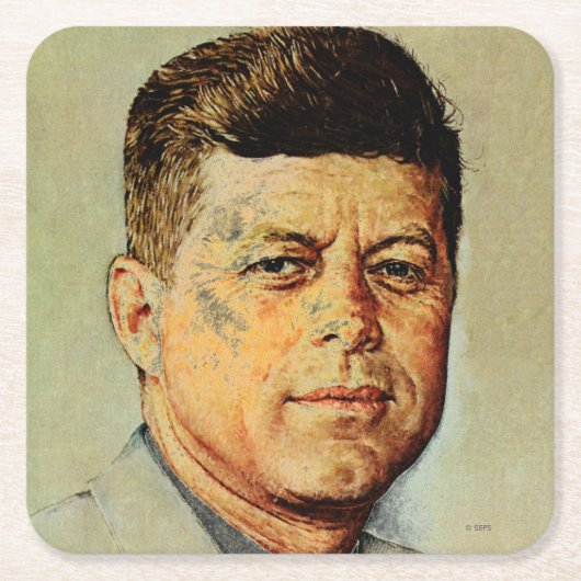 John F. Kennedy IN MEMORIAM Kartonnen Onderzetters (Voorkant)