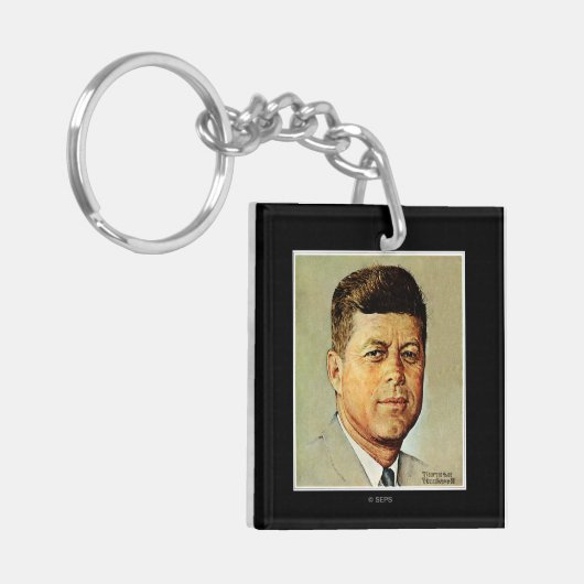 John F. Kennedy in MEMORIAM Sleutelhanger (Voorkant Links)