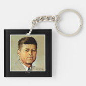 John F. Kennedy in MEMORIAM Sleutelhanger (Achterkant)