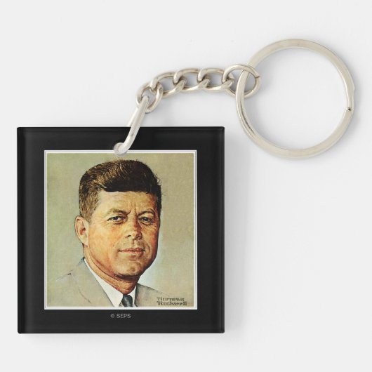 John F. Kennedy in MEMORIAM Sleutelhanger (Achterkant)
