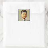 John F. Kennedy IN MEMORIAM Vierkante Sticker (Tas)