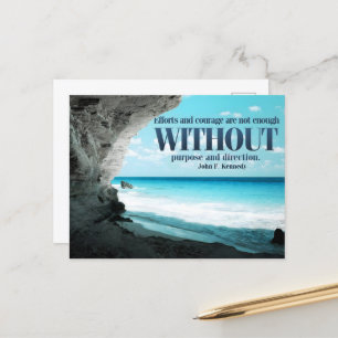 John F. Kennedy Inspirerend citaat "Doel" Briefkaart