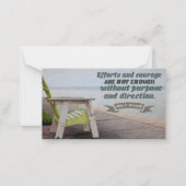 John F. Kennedy Inspirerend citaat "Doel" Notitiekaartje (Voorkant)